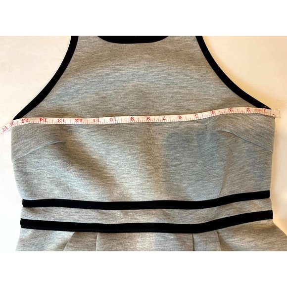 Mossimo Womens Fit & Flare Dress Color Block Crew Neck Gray Black Size Medium - Picture 5 of 7